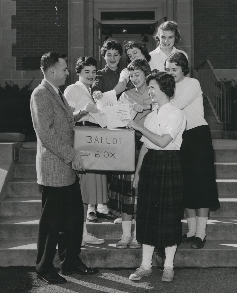 Students from Harrisburg cast their absentee ballots.