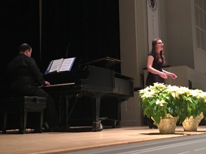Bethany Bookout, soprano, performed Fleur jetée by Gabriel Fauré. Bethany studies voice with Professor Stacey Conner.