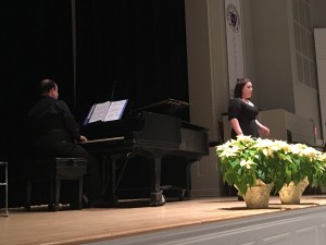 Justine Barry, soprano, performed O del mio dolce ardor by Christoph Willibald Gluck. Justine studies voice with Professor Stacey Conner.