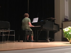 Mary Watt-Morse, piano, performed Gnossienne No. 1 by Erik Satie. She studies piano with Professor Pauline Rovkah and voice with Professor Stacey Conner.