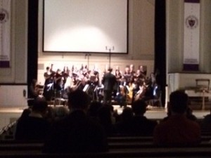 After intermission, the Chatham Choir joined the Chamber Orchestra to perform Movement II, Psalm 23 from Leonard Bernstein's Chichester Psalms