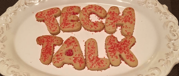 Cookies that spell Tech Talk